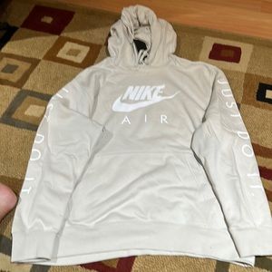 New XXL Nike Air JDI fleece hoodie taupe